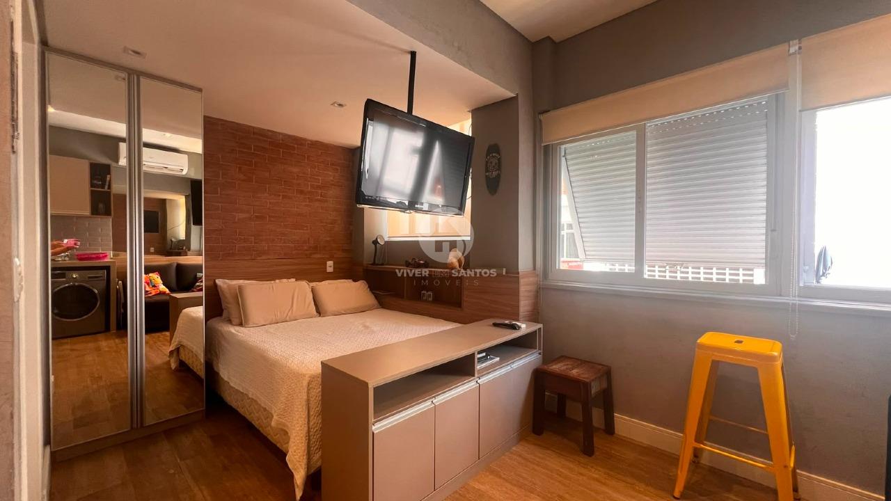 Studio Mobiliado, Porteira Fechada e 1 Quadra da Praia no Boqueirão - Santos SP em Boqueirão, Santos — foto 7
