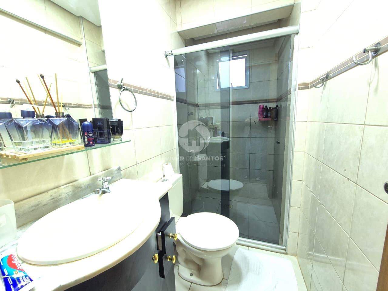 Apartamento 2 Dormitórios, Sacada, Piscina e Vaga Demarcada na Aparecida – Santos/SP em Aparecida, Santos — foto 8