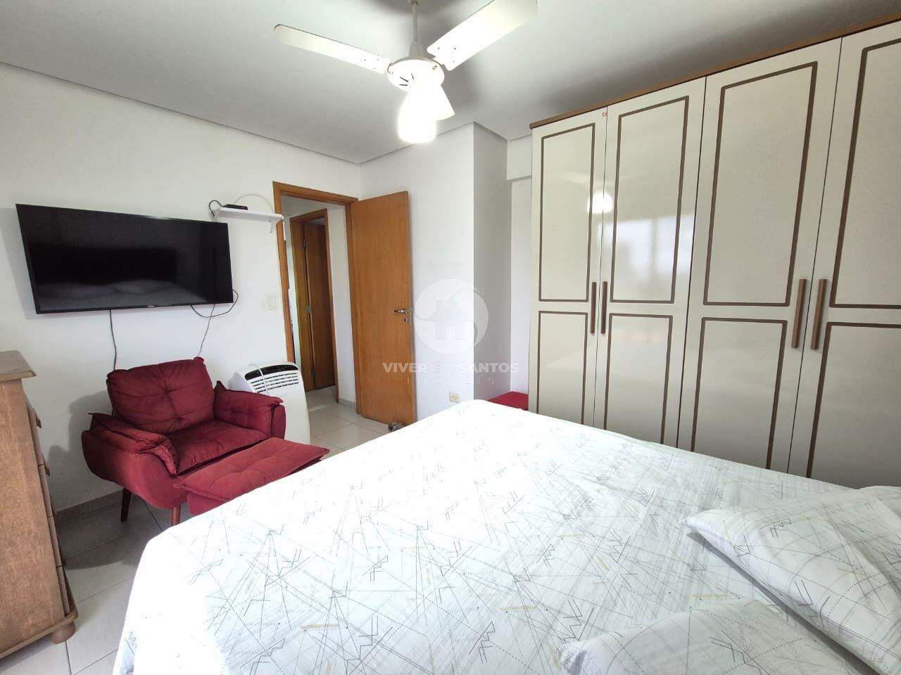 Apartamento 2 Dormitórios, Sacada, Piscina e Vaga Demarcada na Aparecida – Santos/SP em Aparecida, Santos — foto 5