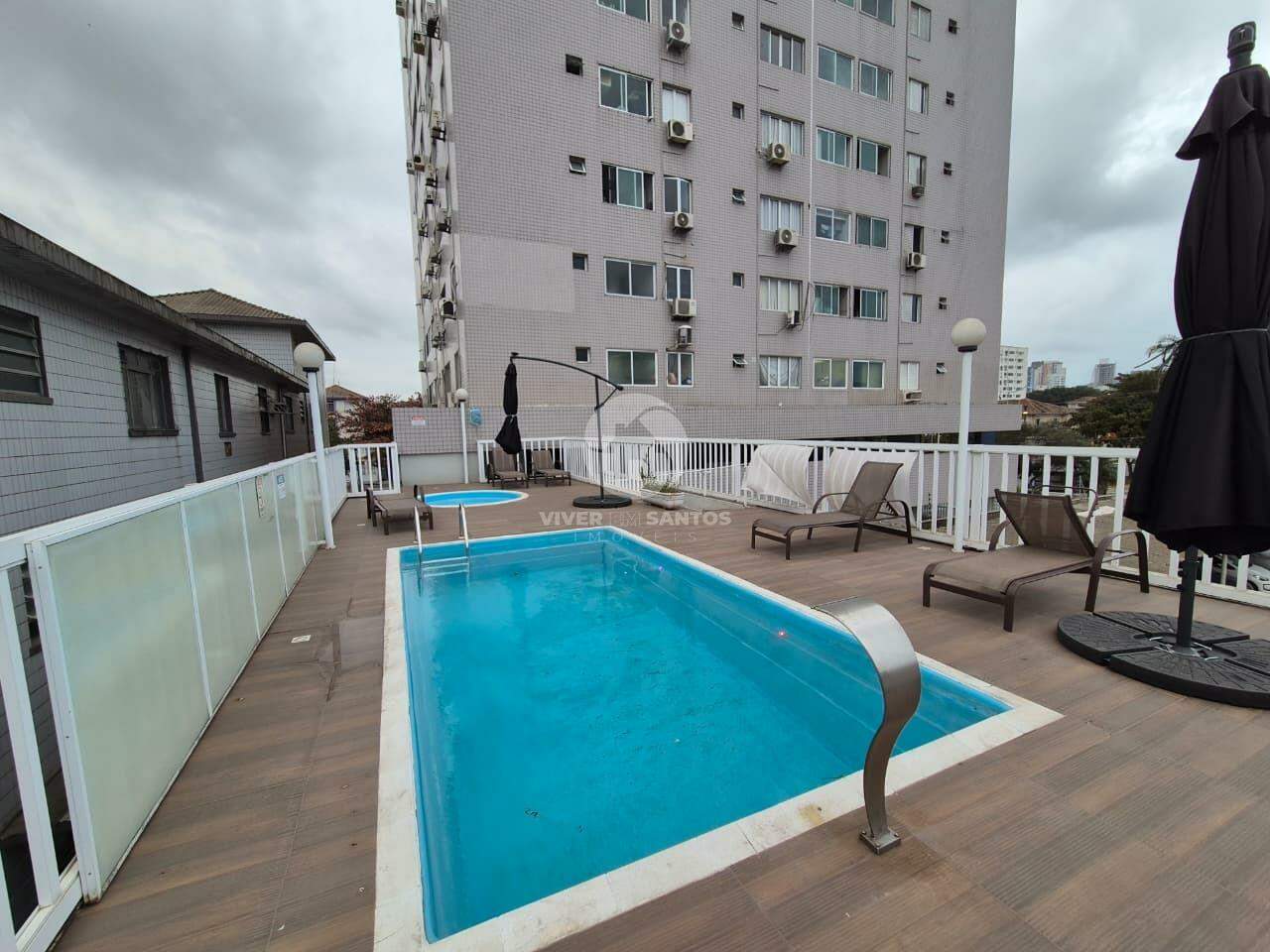 Apartamento 2 Dormitórios, Sacada, Piscina e Vaga Demarcada na Aparecida – Santos/SP em Aparecida, Santos — foto 13