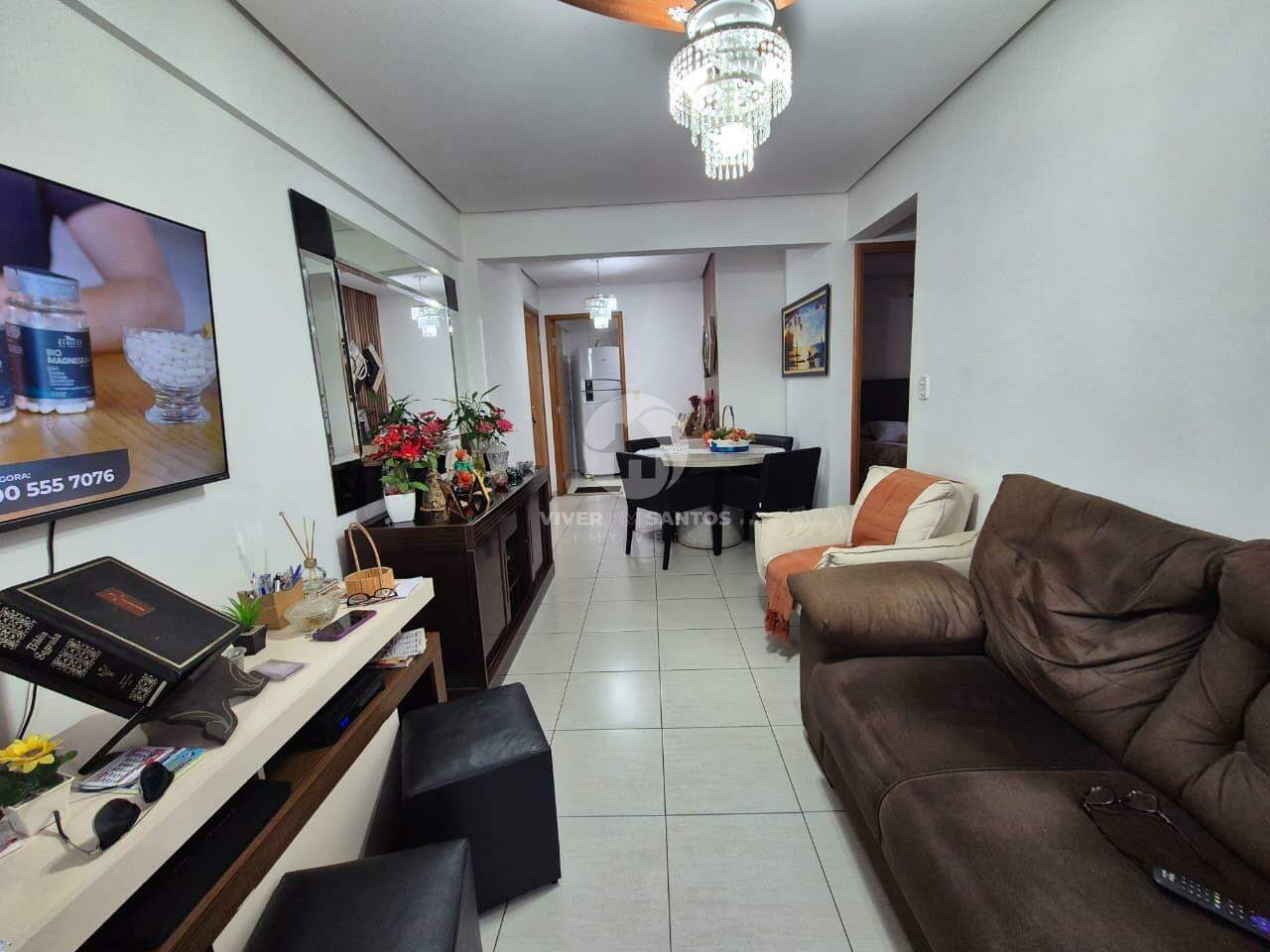 Apartamento 2 Dormitórios, Sacada, Piscina e Vaga Demarcada na Aparecida – Santos/SP em Aparecida, Santos — foto 2