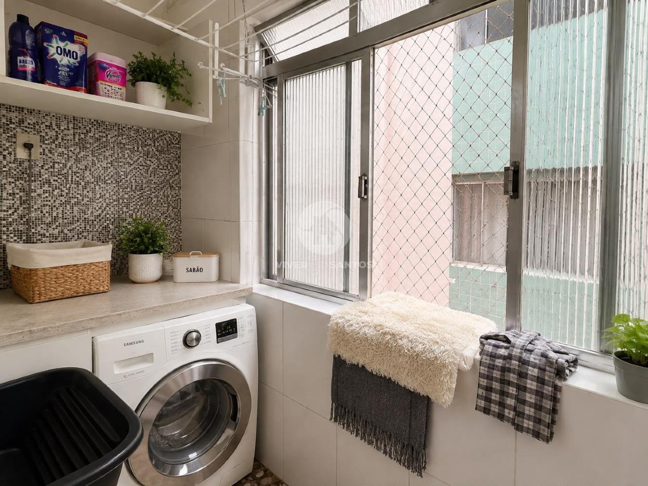 Apartamento de Frente, 2 Dormitórios, Sacada e Vaga Coletiva no Marapé – Santos/SP em Marapé, Santos — foto 14