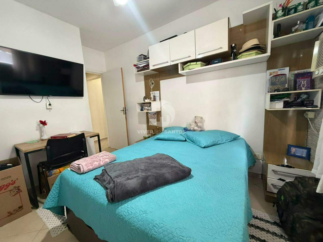 Apartamento Reformado e Mobiliado, 3 Dormitórios, Elevador e 1 Vaga na Encruzilhada – Santos/SP em Encruzilhada, Santos — foto 7