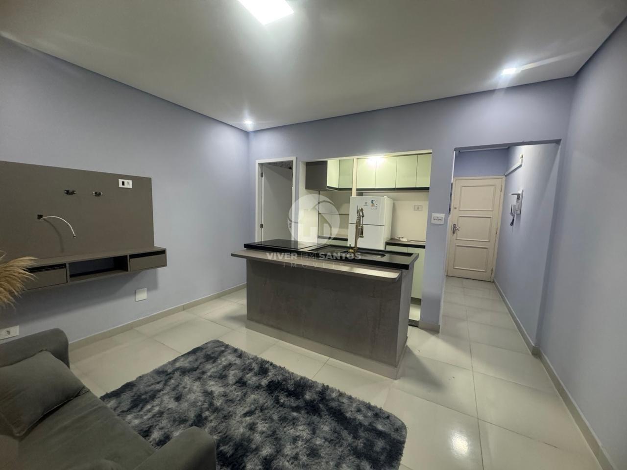 Apartamento Moderno, 1 Dormitório e Ambientes Funcionais no Boqueirão – Santos/SP em Boqueirão, Santos — foto 2