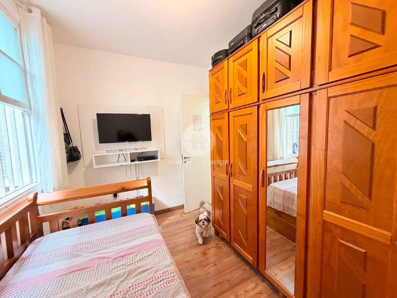 Apartamento Térreo Reformado, 2 Dormitórios e Vaga para Moto no Marapé – Santos/SP em Marapé, Santos — foto 9
