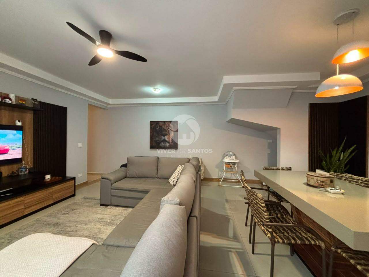 Casa Sobreposta Baixa, 4 Dormitórios, 2 Suítes e Piscina na Vila Mathias – Santos/SP em Vila Mathias, Santos — foto 10
