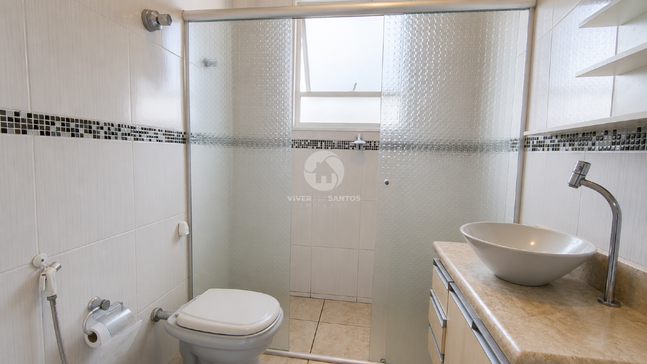 Apartamento 2 Dormitórios, Sacada de Frente e Cozinha Planejada no Embaré – Santos/SP em Embaré, Santos — foto 16