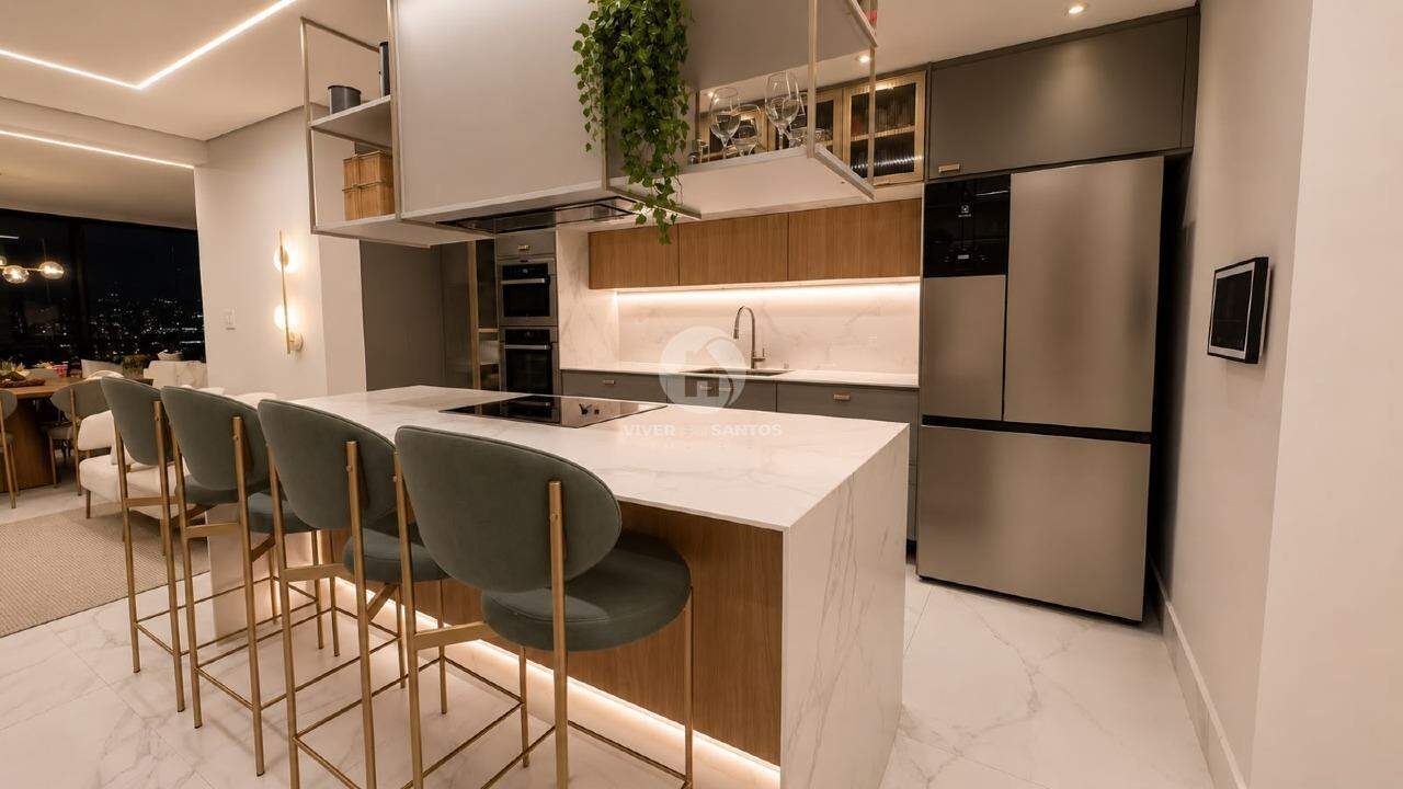 Apartamento mobiliado de 120 m² com vista para o mar à venda na Aparecida, Santos em Aparecida, Santos — foto 5