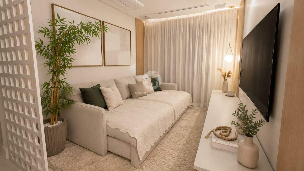 Apartamento mobiliado de 120 m² com vista para o mar à venda na Aparecida, Santos em Aparecida, Santos — foto 3