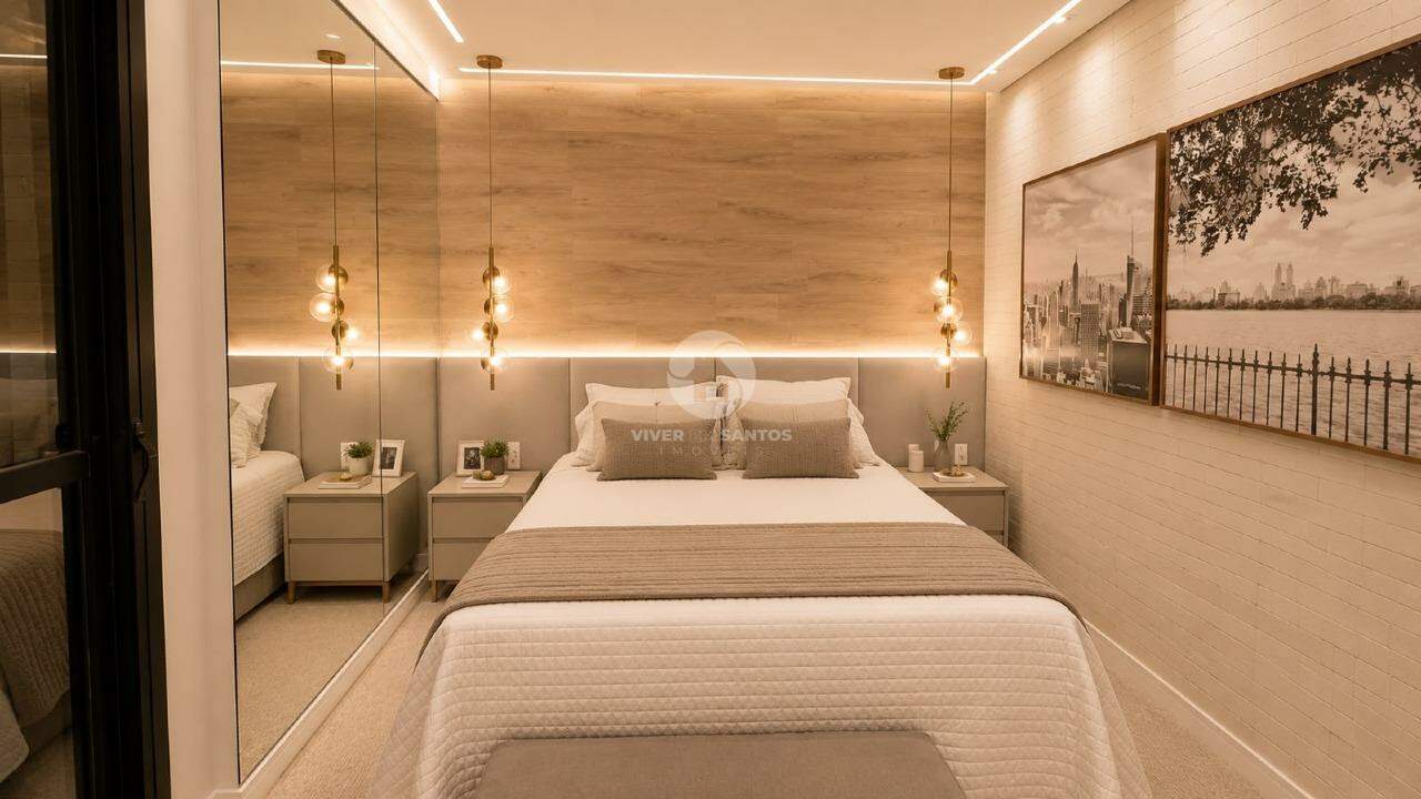 Apartamento mobiliado de 120 m² com vista para o mar à venda na Aparecida, Santos em Aparecida, Santos — foto 11