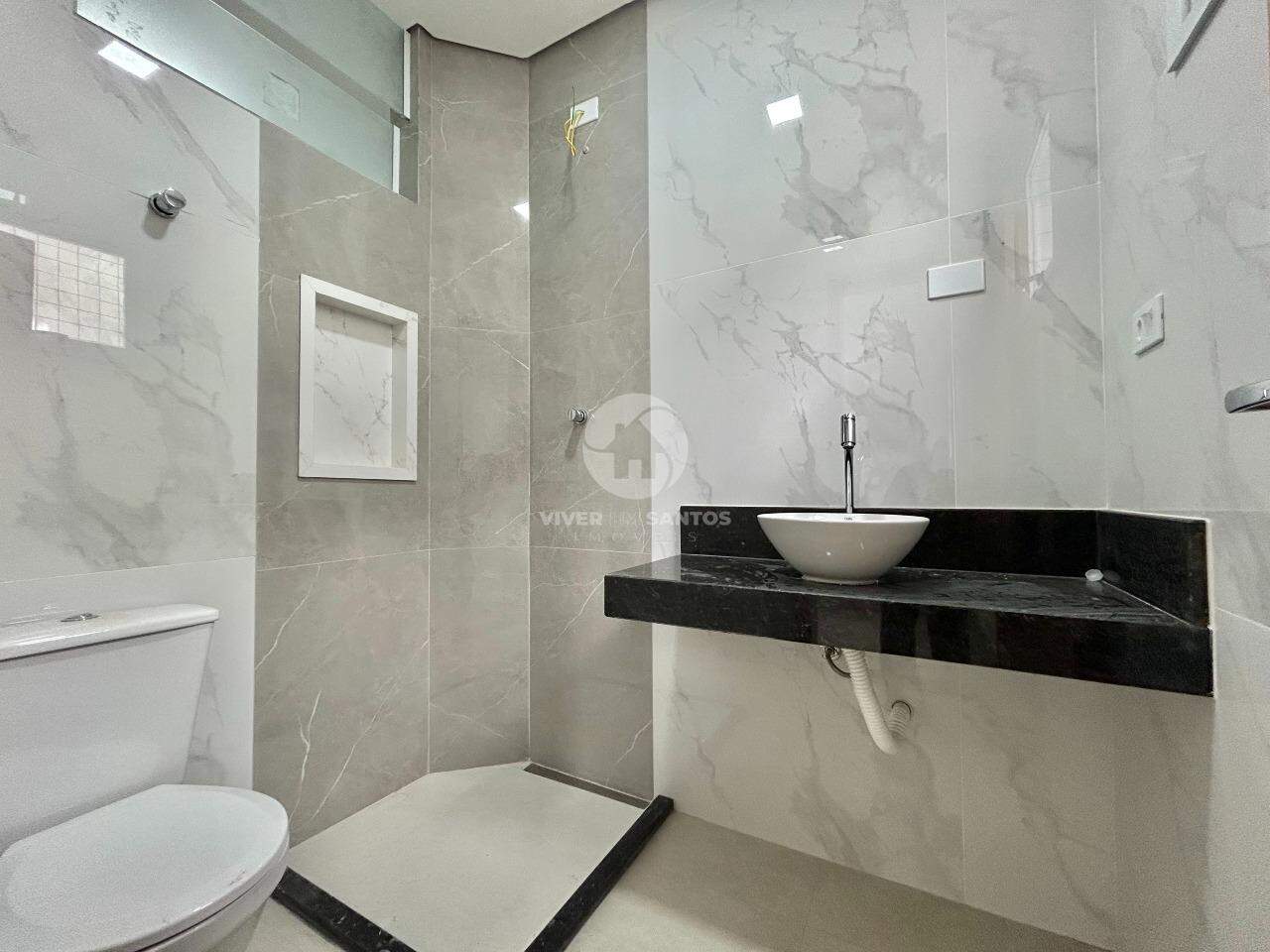 Casa Sobreposta Baixa Nova, 3 Suítes, Piscina, Churrasqueira e 2 Vagas na Aparecida – Santos/SP em Embaré, Santos — foto 12