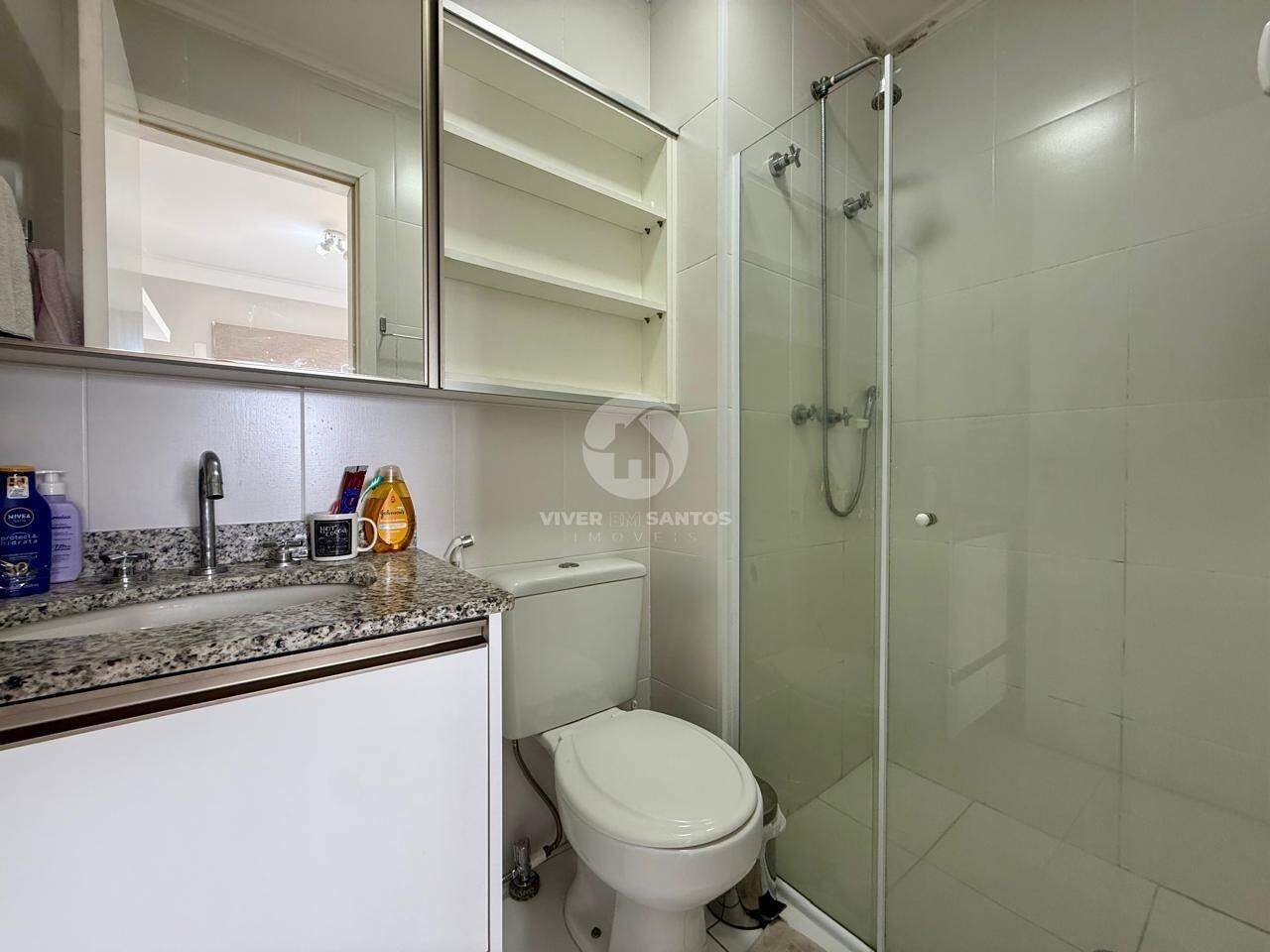 Apartamento Reformado, 2 Dormitórios, Vista Livre, Varanda com Churrasqueira e Lazer no Campo Grande – Santos/SP em Campo Grande, Santos — foto 16