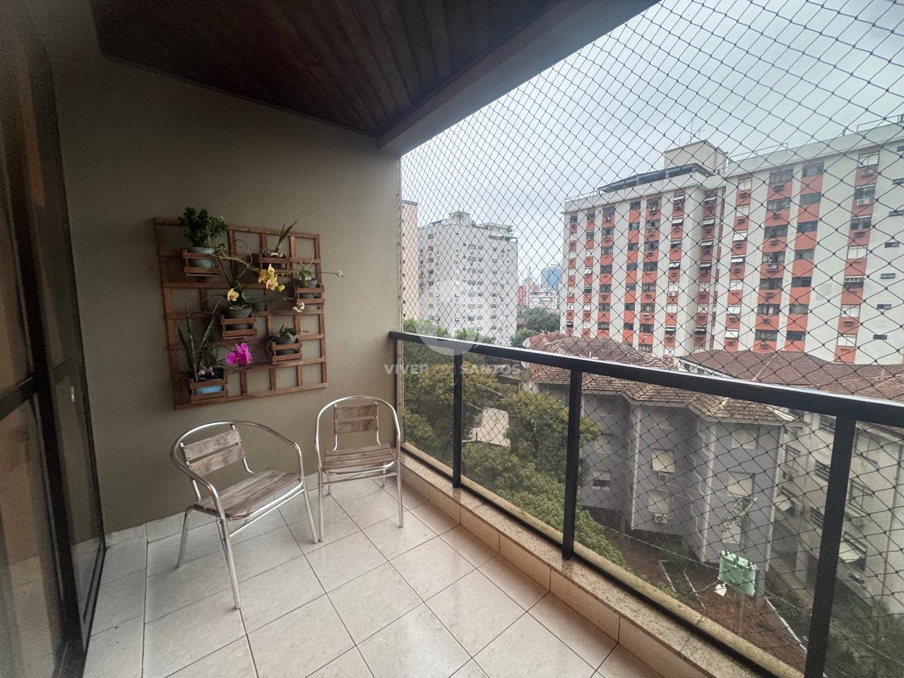 Apartamento 3 Dormitórios, Suíte, Sacadas e Garagem Demarcada no Embaré – Santos/SP em Embaré, Santos — foto 2