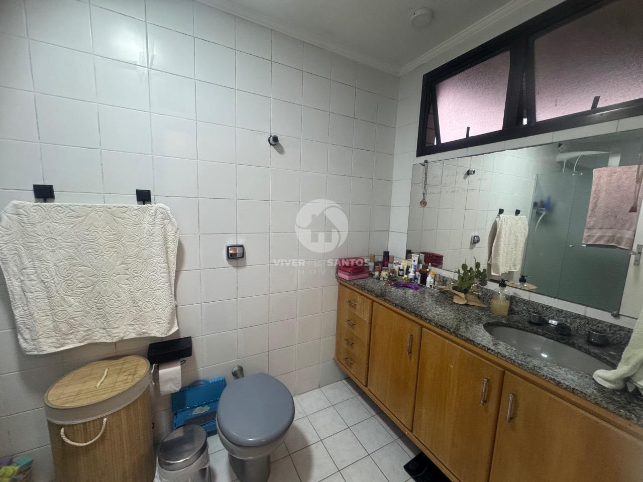 Apartamento 3 Dormitórios, Suíte, Sacadas e Garagem Demarcada no Embaré – Santos/SP em Embaré, Santos — foto 15