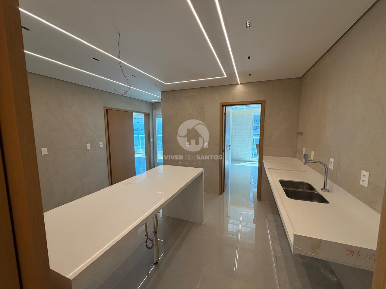 Penthouse com Vista Mar 360°, 3 Dormitórios e 4 Vagas no Residencial Ilha de Malta – Santos/SP em Aparecida, Santos — foto 9