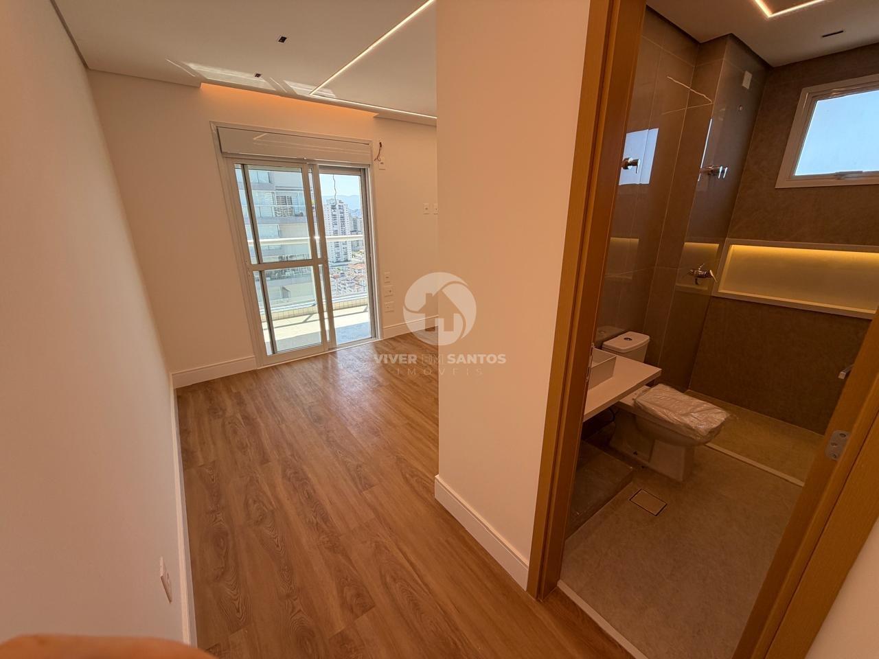 Penthouse com Vista Mar 360°, 3 Dormitórios e 4 Vagas no Residencial Ilha de Malta – Santos/SP em Aparecida, Santos — foto 15