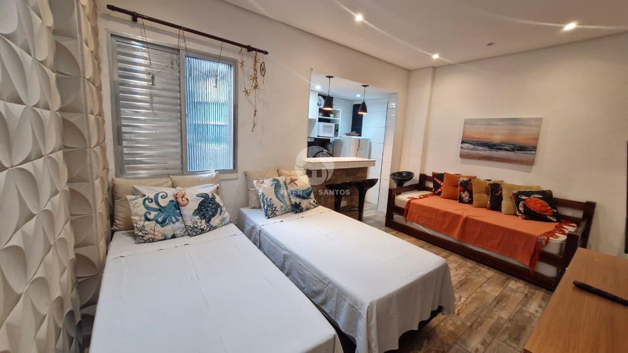 Sala Living Reformada e Mobiliada a Uma Quadra da Praia do Embaré – Santos/SP em Embaré, Santos — foto 4