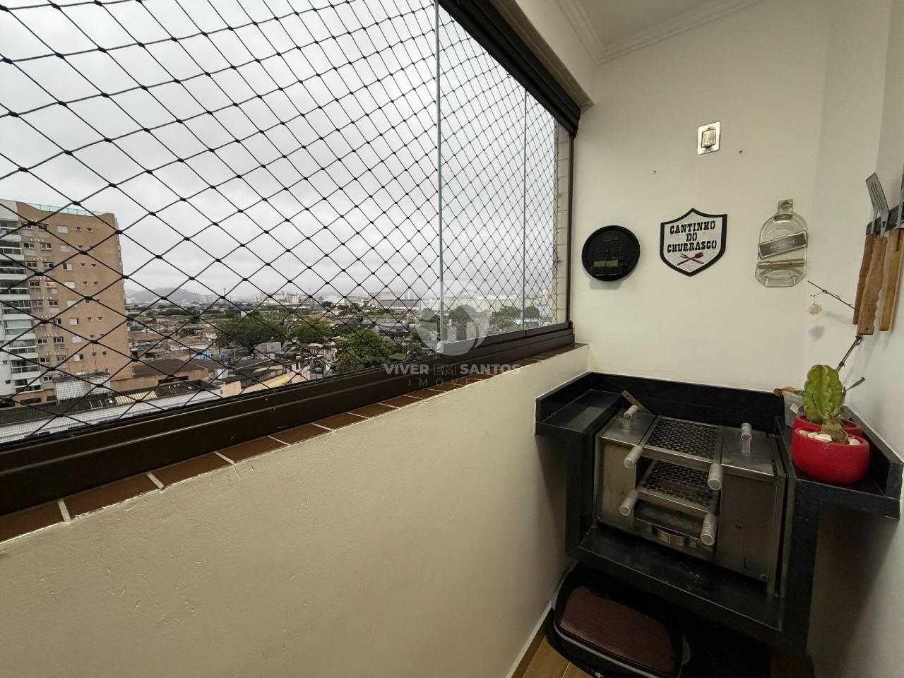 Apartamento Reformado, 1 Dormitório, Varanda, Vista Livre e Garagem Demarcada no Estuário – Santos/SP em Estuário, Santos — foto 6