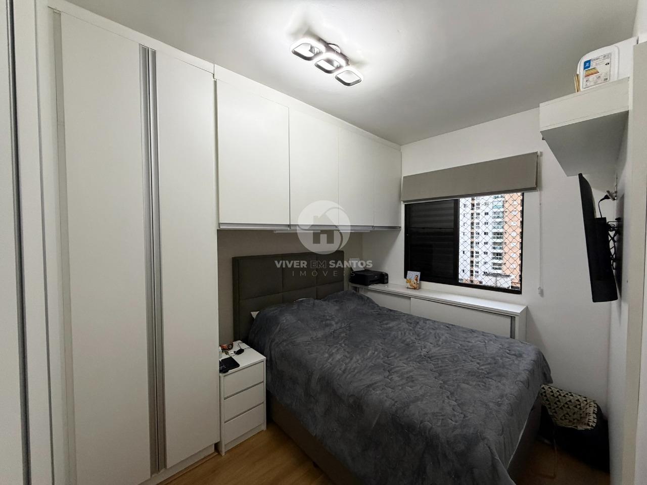 Apartamento Reformado, 1 Dormitório, Varanda, Vista Livre e Garagem Demarcada no Estuário – Santos/SP em Estuário, Santos — foto 10