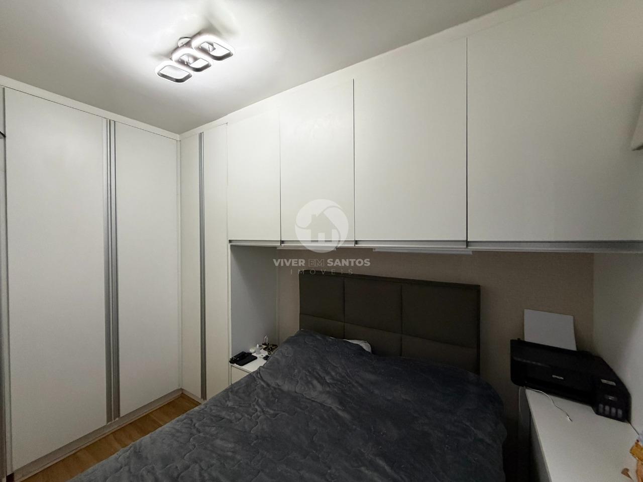 Apartamento Reformado, 1 Dormitório, Varanda, Vista Livre e Garagem Demarcada no Estuário – Santos/SP em Estuário, Santos — foto 11
