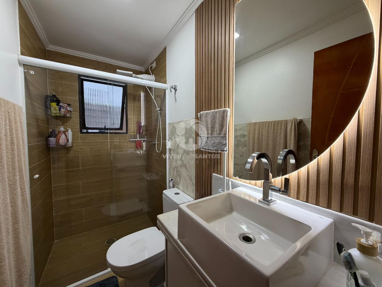Apartamento Reformado, 1 Dormitório, Varanda, Vista Livre e Garagem Demarcada no Estuário – Santos/SP em Estuário, Santos — foto 12