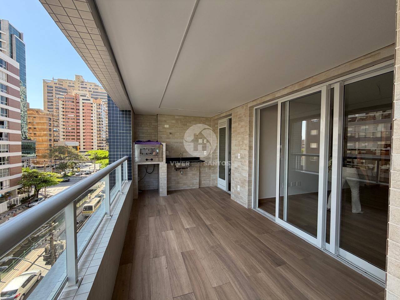 Apartamento Garden Novo, 3 Dormitórios, Suíte e Varanda Gourmet na Quadra da Praia – Santos/SP em Embaré, Santos — foto 2