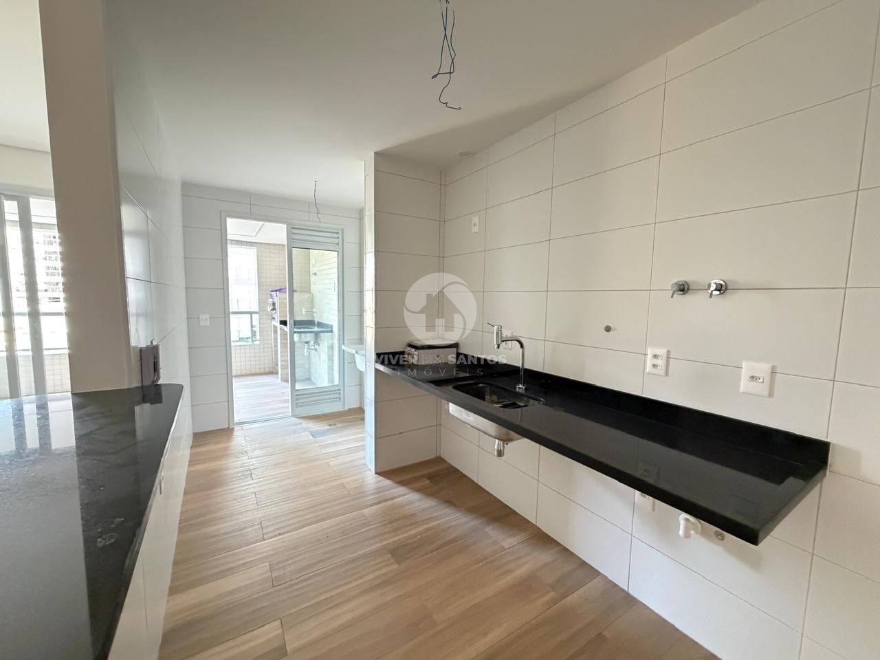 Apartamento Garden Novo, 3 Dormitórios, Suíte e Varanda Gourmet na Quadra da Praia – Santos/SP em Embaré, Santos — foto 8