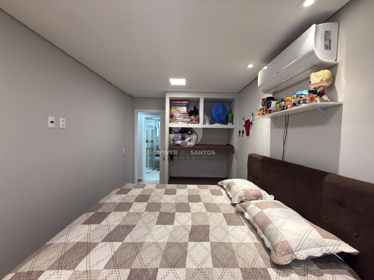 Apartamento Reformado, 3 Dormitórios, Varanda e Vista para o Mar na Pompéia – Santos/SP em Pompéia, Santos — foto 8