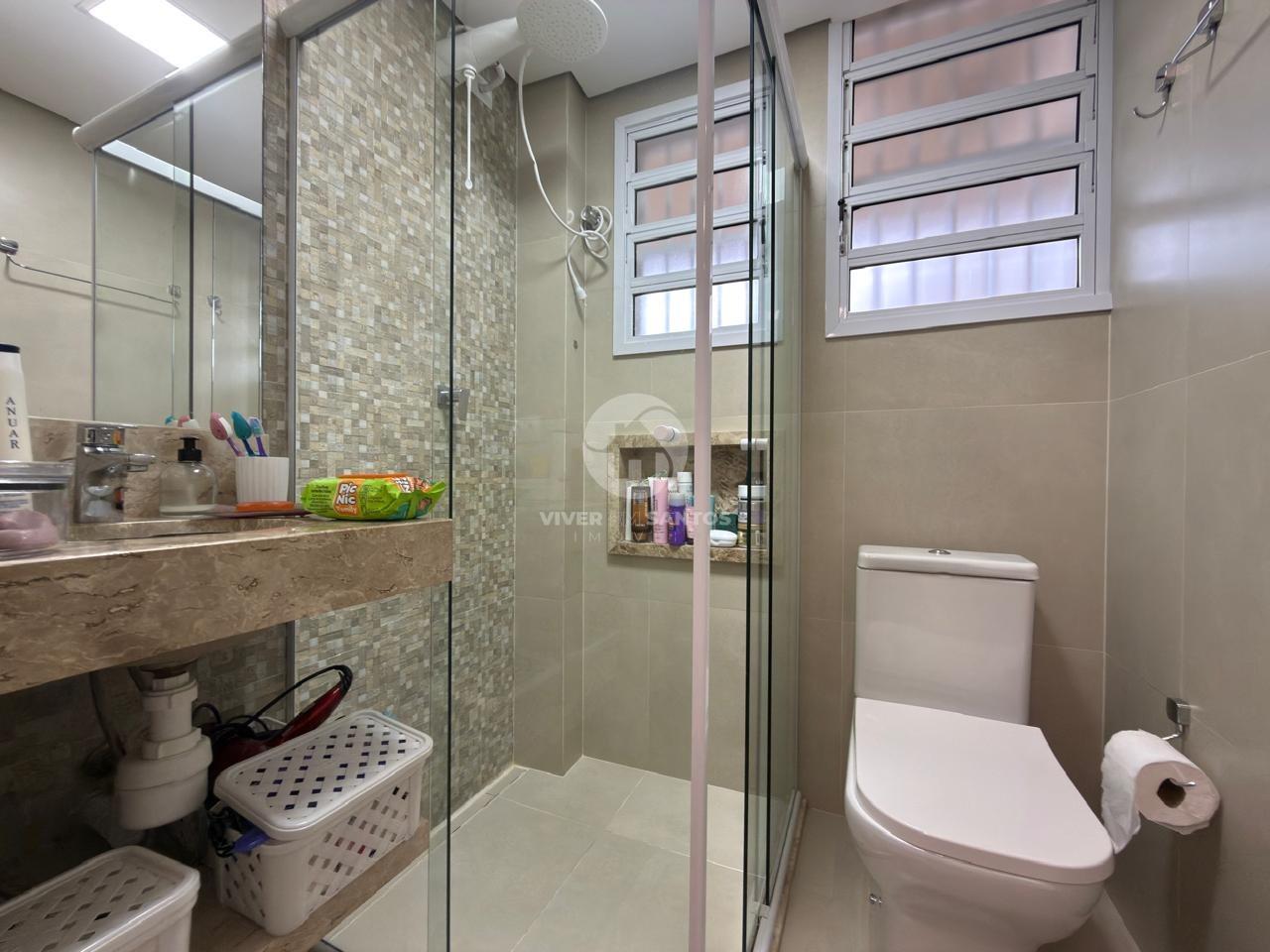 Apartamento Reformado, 3 Dormitórios, Varanda e Vista para o Mar na Pompéia – Santos/SP em Pompéia, Santos — foto 13