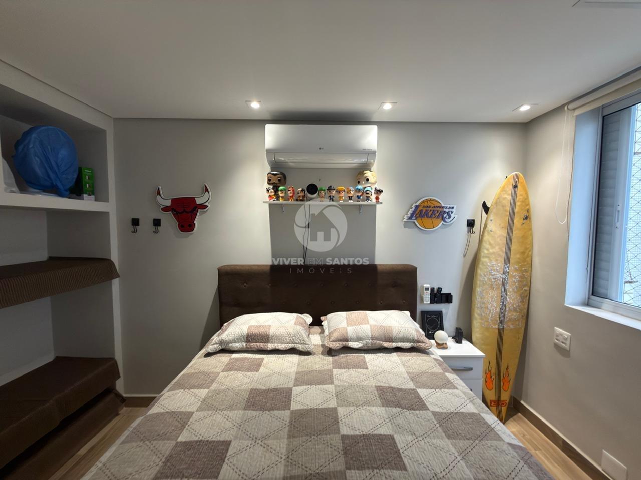 Apartamento Reformado, 3 Dormitórios, Varanda e Vista para o Mar na Pompéia – Santos/SP em Pompéia, Santos — foto 6