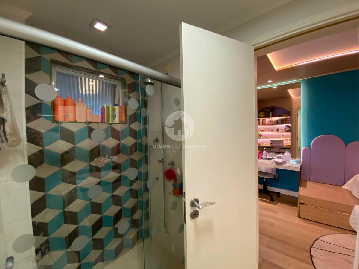 Apartamento Alto Padrão, 3 Suítes, Varanda Gourmet, 3 Vagas e Lazer Completo na Aparecida – Santos/SP em Aparecida, Santos — foto 19