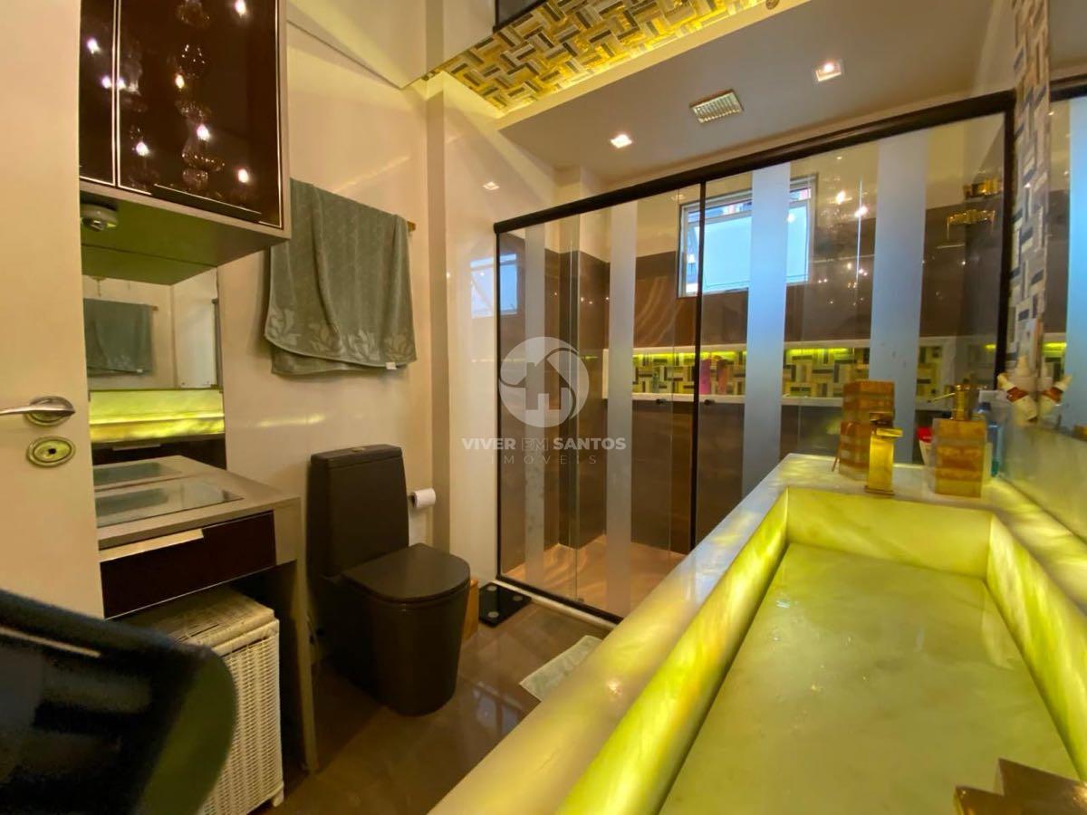 Apartamento Alto Padrão, 3 Suítes, Varanda Gourmet, 3 Vagas e Lazer Completo na Aparecida – Santos/SP em Aparecida, Santos — foto 24