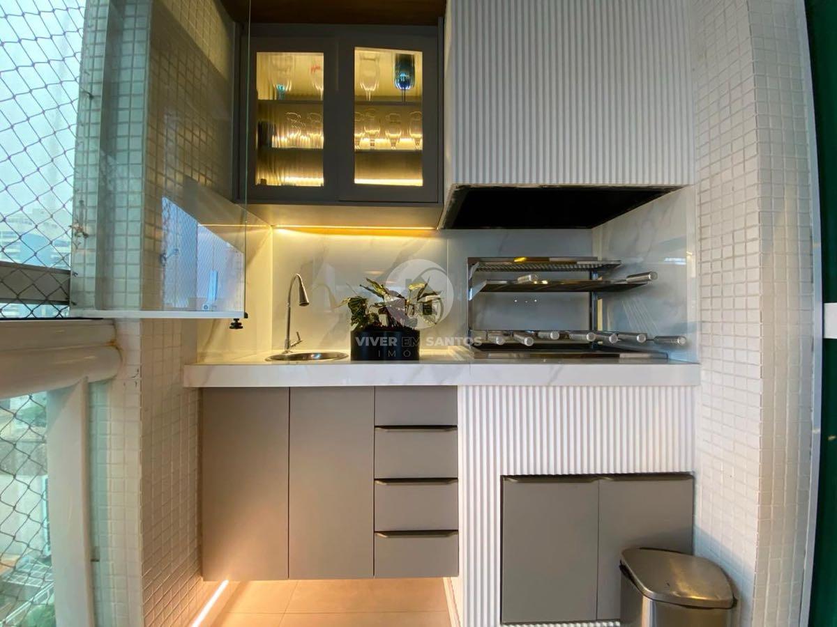 Apartamento Alto Padrão, 3 Suítes, Varanda Gourmet, 3 Vagas e Lazer Completo na Aparecida – Santos/SP em Aparecida, Santos — foto 3