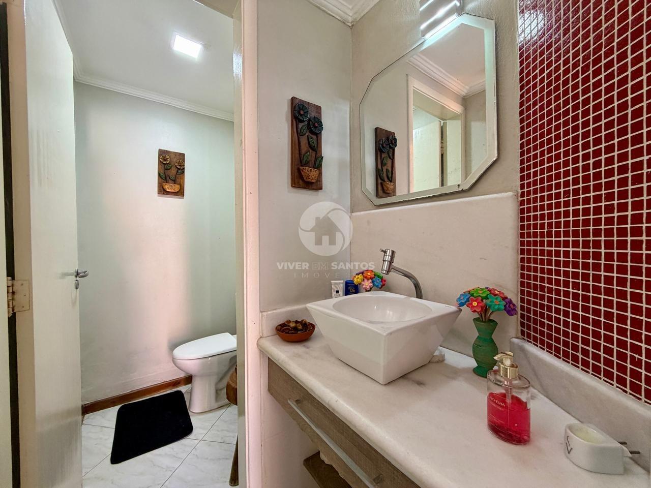 Casa Triplex, 4 Dormitórios, 2 Suítes, Piscina, Espaço Gourmet e 2 Vagas – Santos/SP em Aparecida, Santos — foto 26