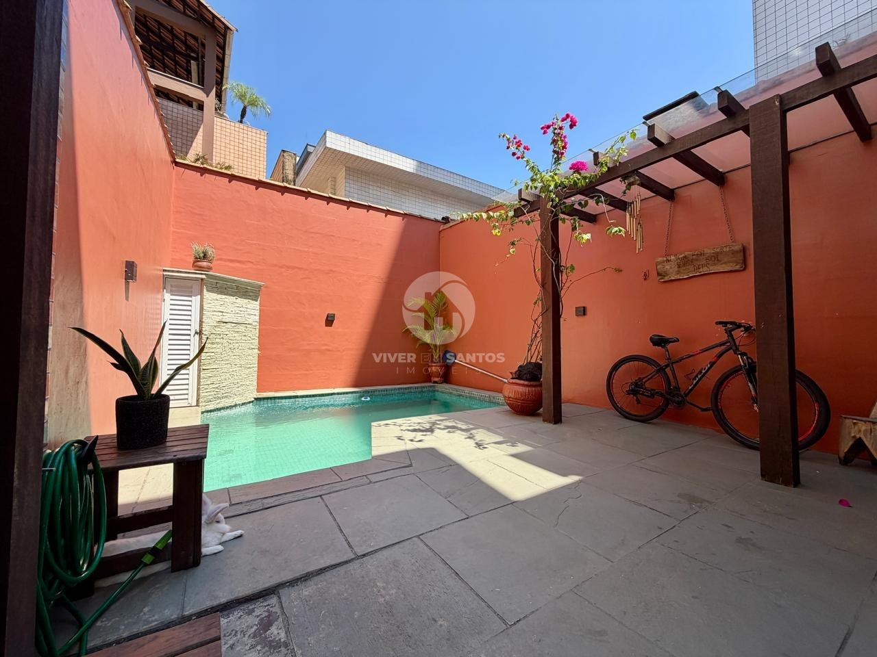Casa Triplex, 4 Dormitórios, 2 Suítes, Piscina, Espaço Gourmet e 2 Vagas – Santos/SP em Aparecida, Santos — foto 14