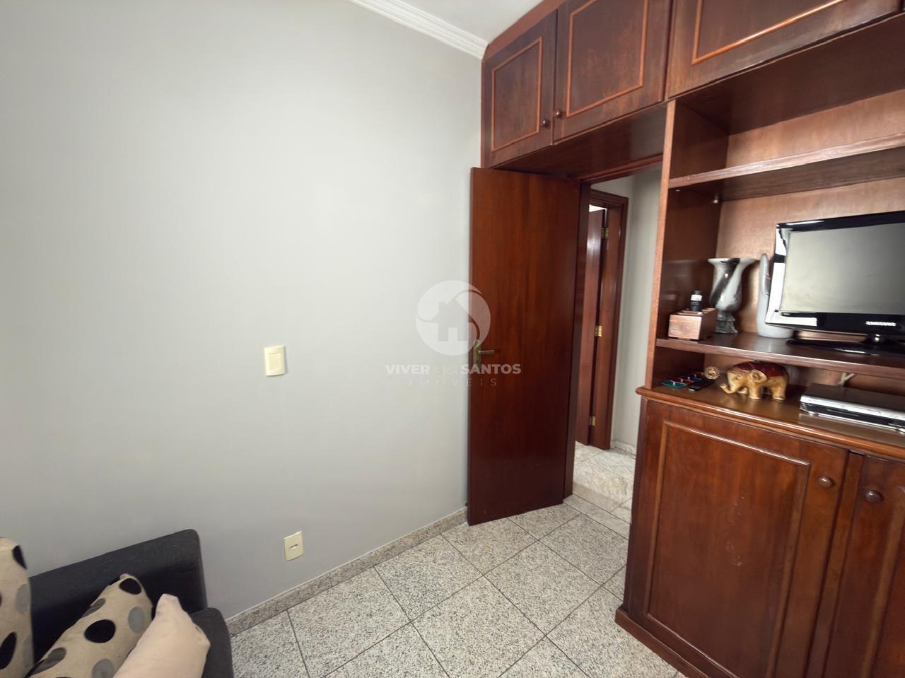 Apartamento Porteira Fechada, 3 Dormitórios, Vista para o Mar e Garagem no Boqueirão – Santos/SP em Boqueirão, Santos — foto 12