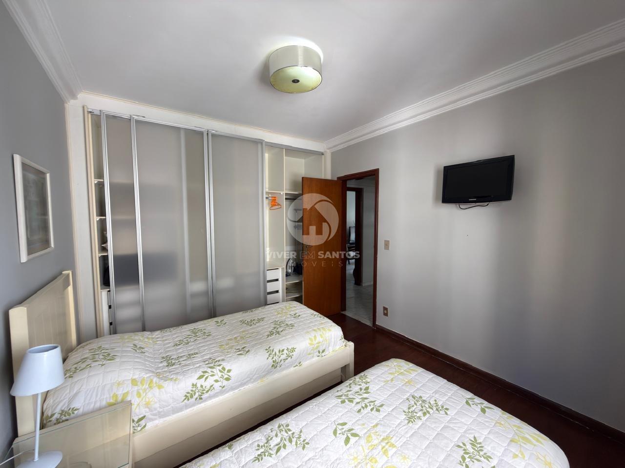 Apartamento Porteira Fechada, 3 Dormitórios, Vista para o Mar e Garagem no Boqueirão – Santos/SP em Boqueirão, Santos — foto 11