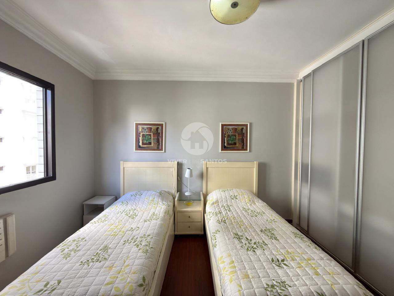 Apartamento Porteira Fechada, 3 Dormitórios, Vista para o Mar e Garagem no Boqueirão – Santos/SP em Boqueirão, Santos — foto 10