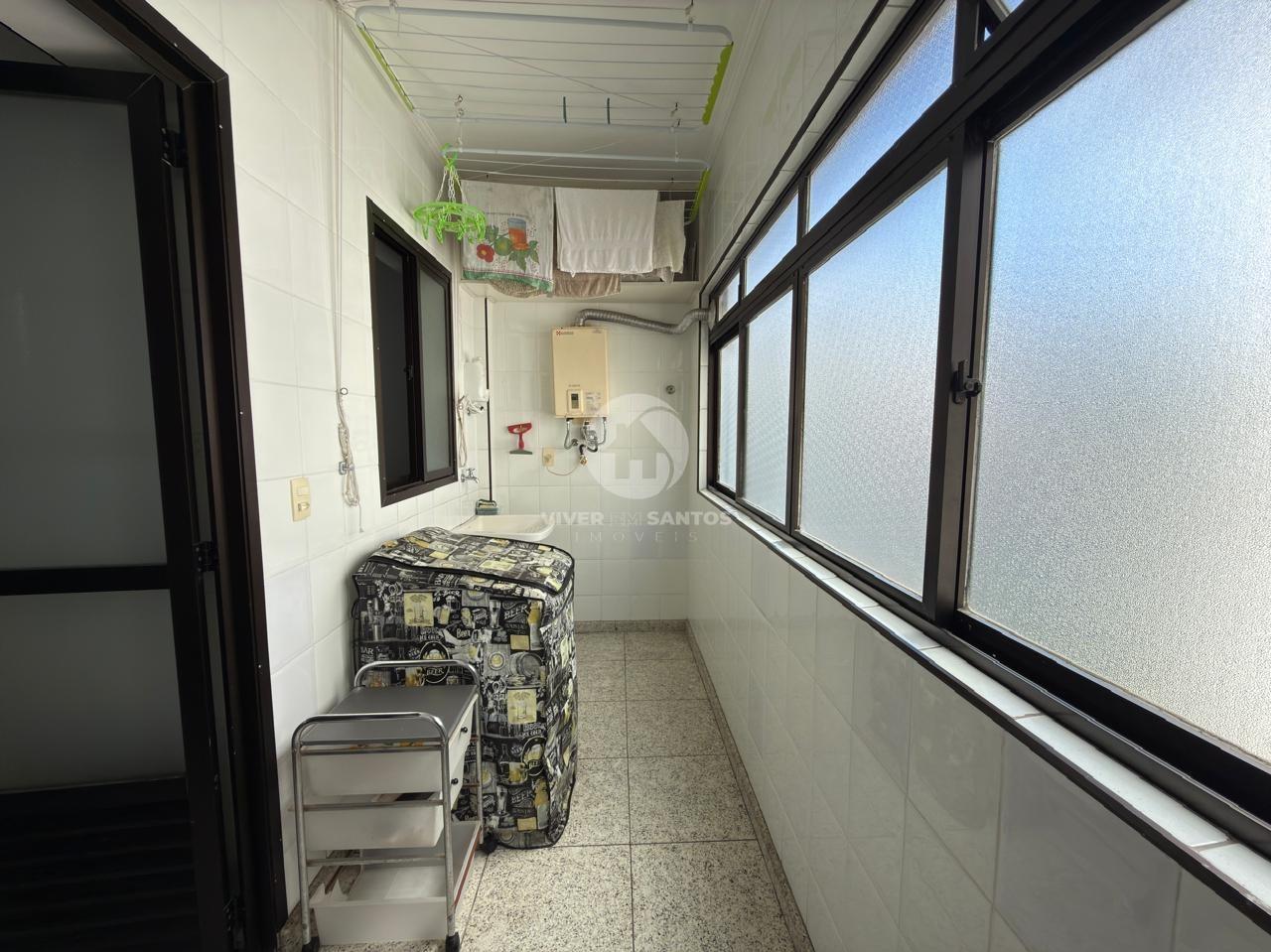 Apartamento Porteira Fechada, 3 Dormitórios, Vista para o Mar e Garagem no Boqueirão – Santos/SP em Boqueirão, Santos — foto 16