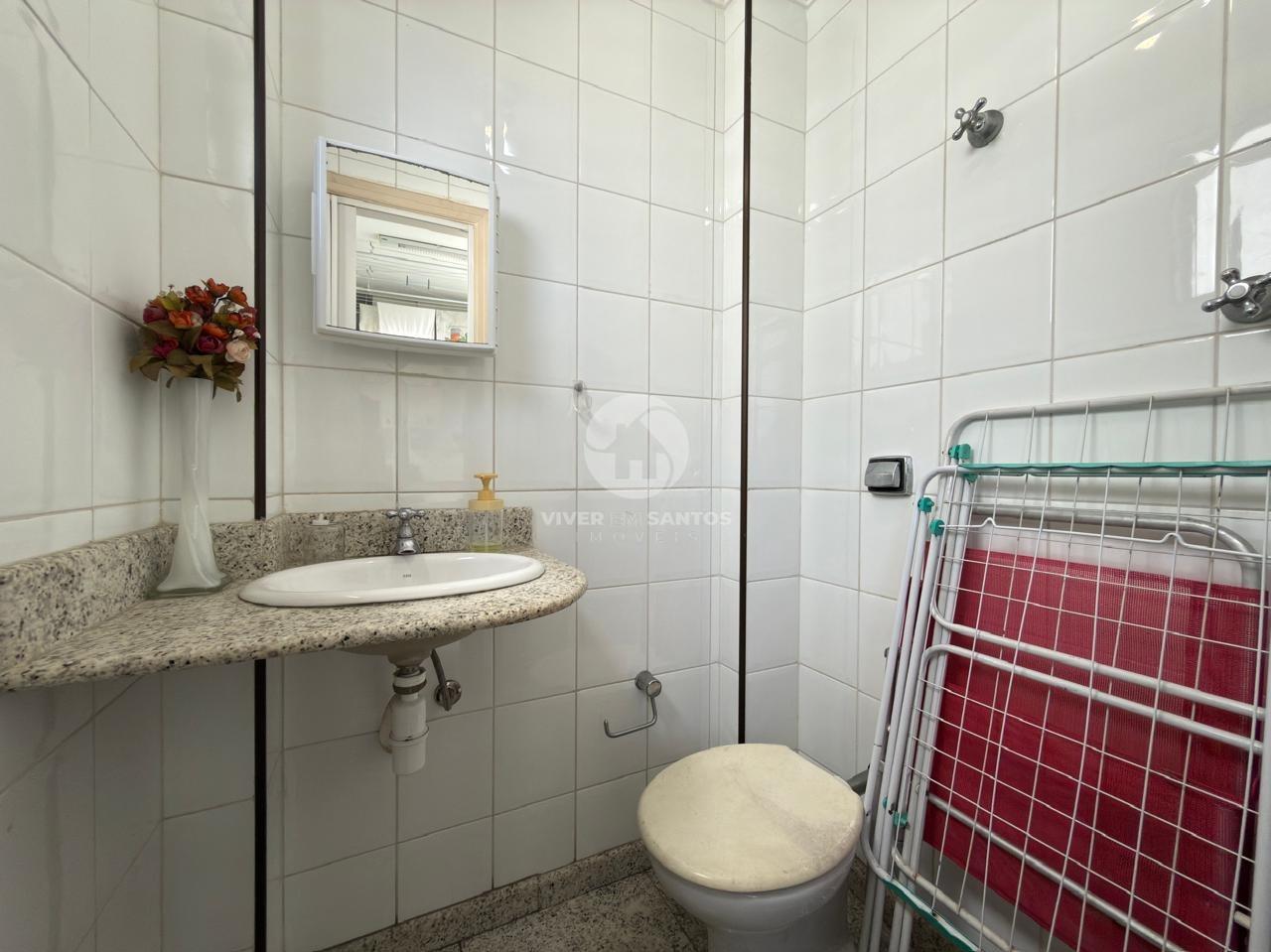 Apartamento Porteira Fechada, 3 Dormitórios, Vista para o Mar e Garagem no Boqueirão – Santos/SP em Boqueirão, Santos — foto 17