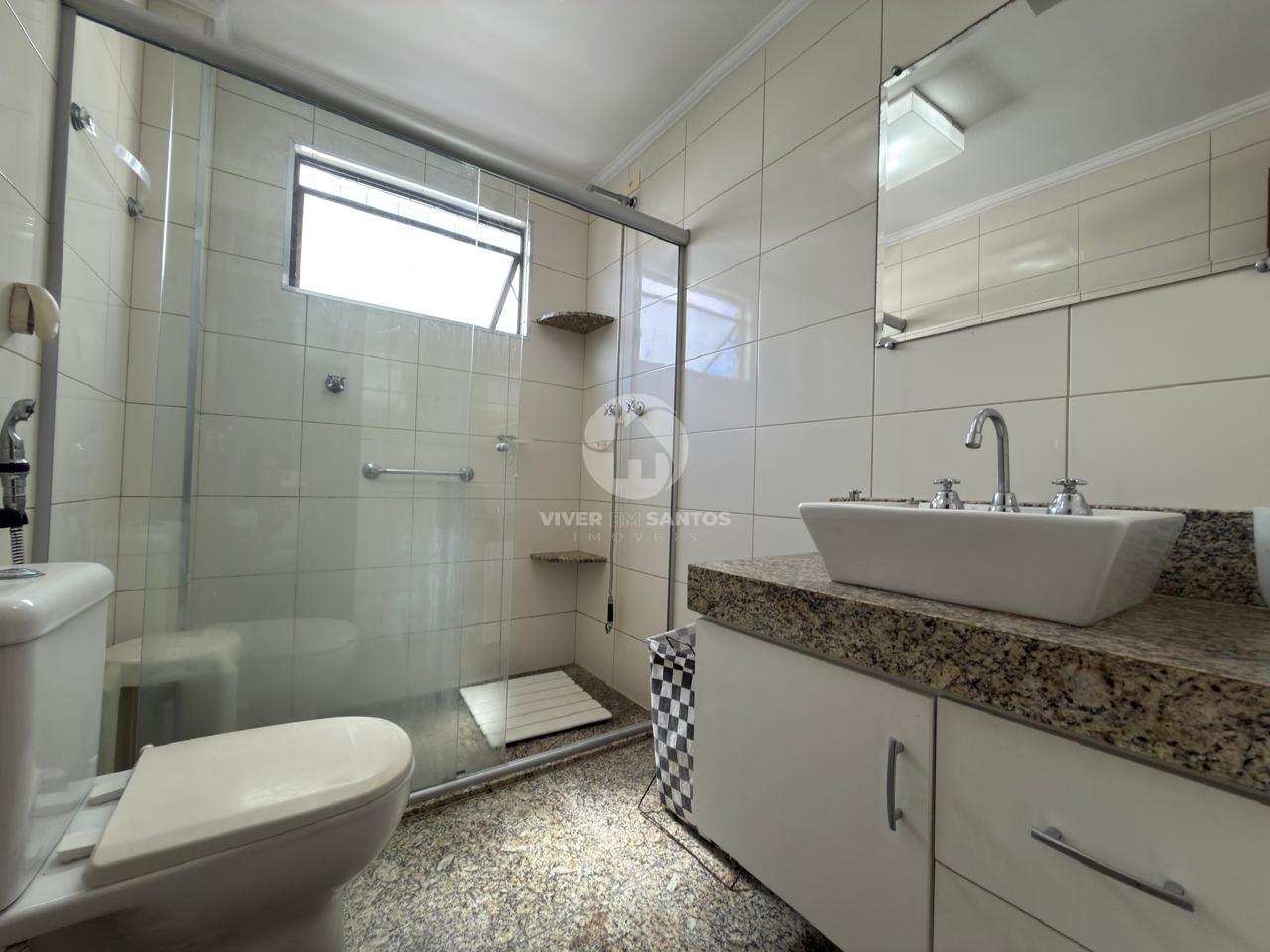 Apartamento Porteira Fechada, 3 Dormitórios, Vista para o Mar e Garagem no Boqueirão – Santos/SP em Boqueirão, Santos — foto 13