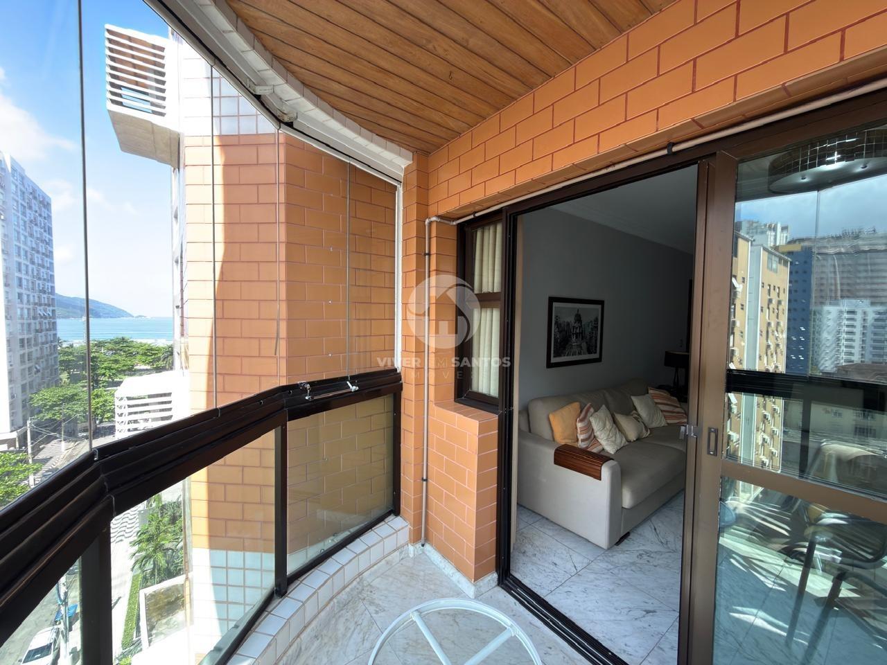 Apartamento Porteira Fechada, 3 Dormitórios, Vista para o Mar e Garagem no Boqueirão – Santos/SP em Boqueirão, Santos — foto 4