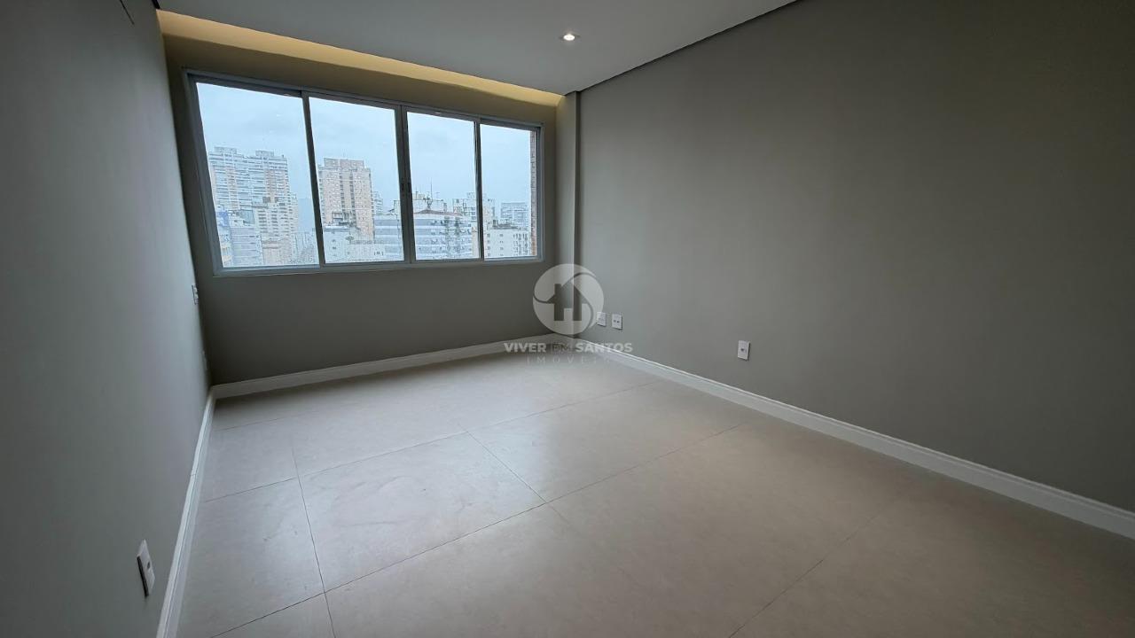 Apartamento Totalmente Reformado, 2 Dormitórios, Suíte, Vista Livre e Garagem no Gonzaga – Santos/SP em Gonzaga, Santos — foto 2