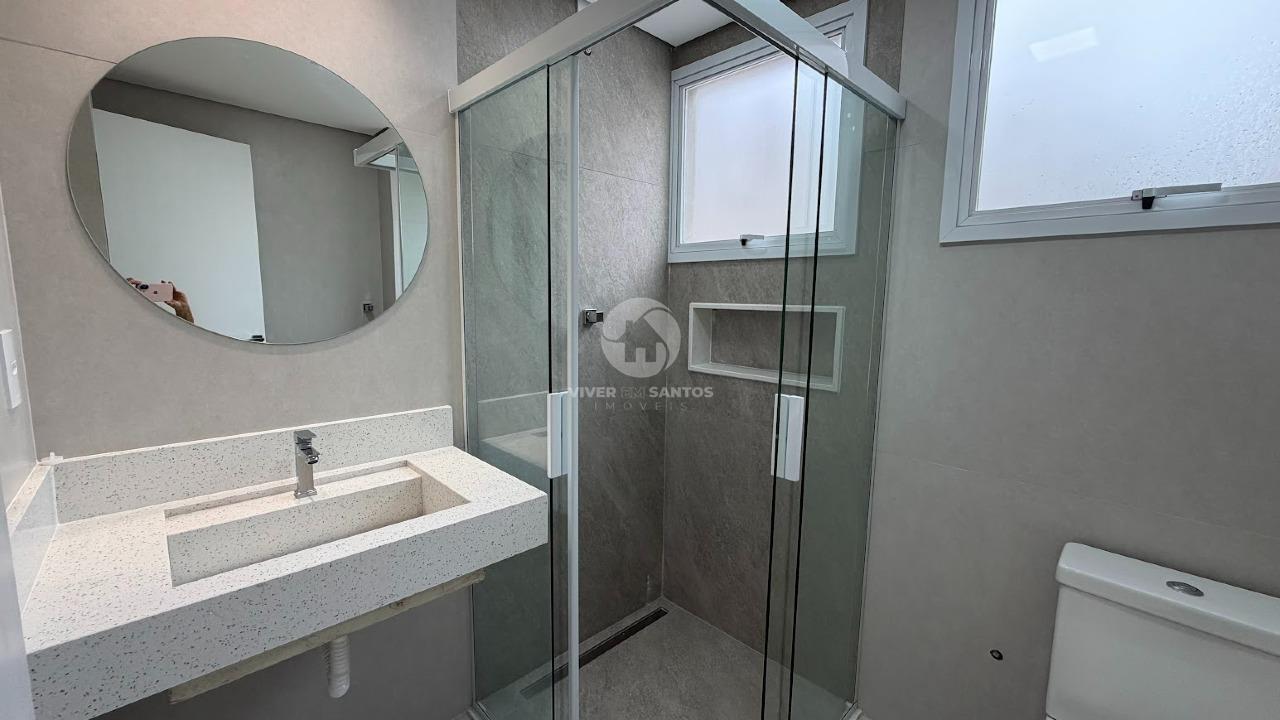 Apartamento Totalmente Reformado, 2 Dormitórios, Suíte, Vista Livre e Garagem no Gonzaga – Santos/SP em Gonzaga, Santos — foto 11