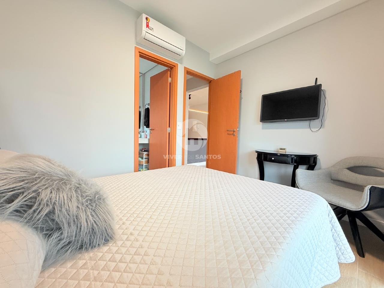 Apartamento Mobiliado, 2 Dormitórios, Suíte, Varanda e Lazer Completo no Boqueirão – Santos/SP em Boqueirão, Santos — foto 21