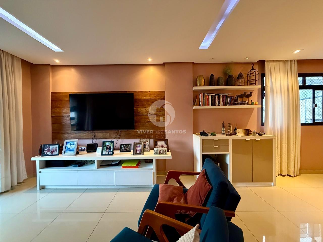 Apartamento 135 m², 3 Dormitórios, Suíte com Closet, Varanda Gourmet e 2 Vagas no Embaré – Santos/SP em Embaré, Santos — foto 6