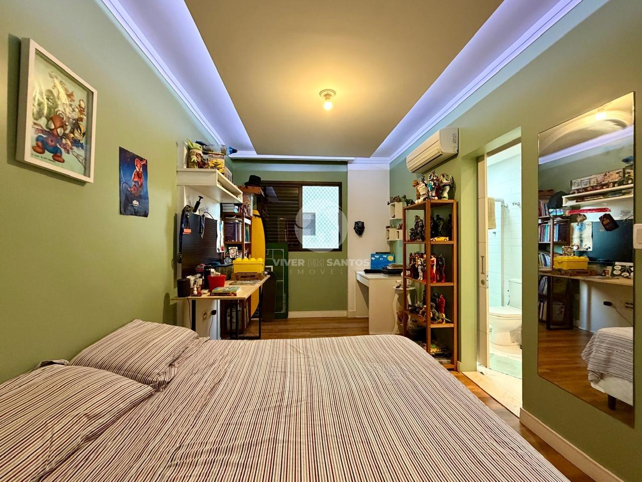 Apartamento 135 m², 3 Dormitórios, Suíte com Closet, Varanda Gourmet e 2 Vagas no Embaré – Santos/SP em Embaré, Santos — foto 14