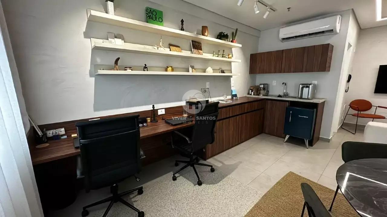 Sala comercial mobiliada com 43 m² e vaga na Vila Mathias – Santos em Macuco, Santos — foto 3