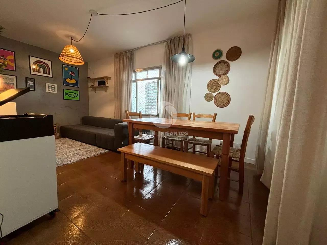 Apartamento 92 m², 2 Dormitórios, Vista para o Mar e Garagem no José Menino – Santos/SP em José Menino, Santos — foto 2