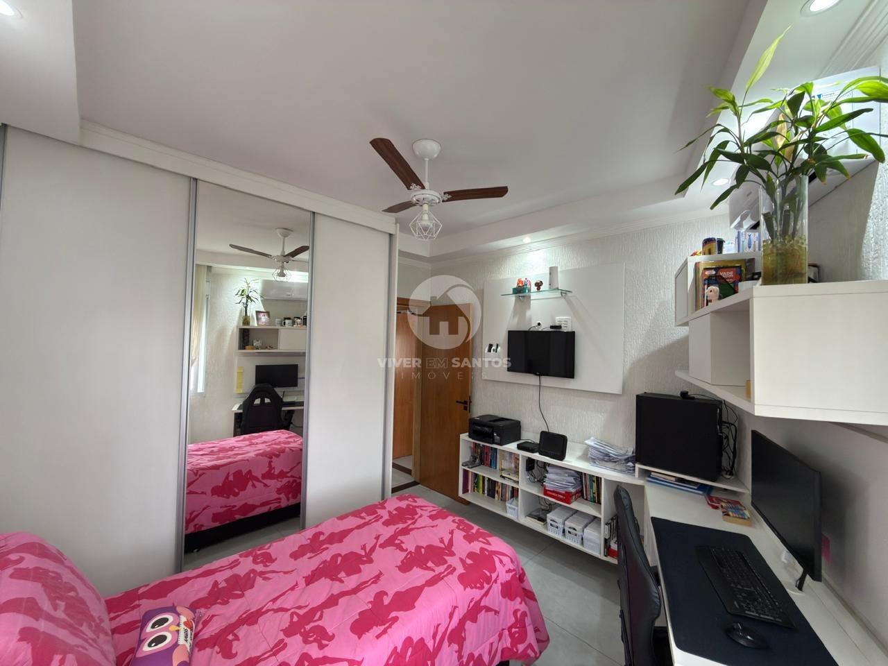Apartamento Porteira Fechada, Andar Alto, Vista Livre e Garagem Demarcada no Marapé – Santos/SP em Marapé, Santos — foto 7